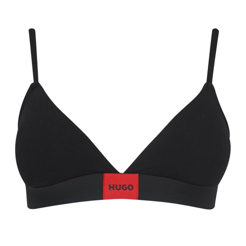 Hugo Womens/Ladies Triangle Cotton Jersey Bra / Black